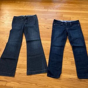 2 pair gap jeans size 6